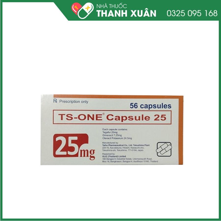 TS-One capsule 25 điều trị ung thư dạ dày